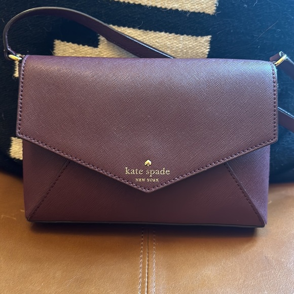 Kate Spade Purple Eggplant Crossbody Envelope Purse - Picture 3 of 4